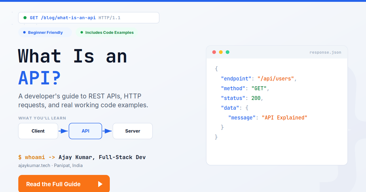 What Is an API? A Complete Guide for Developers